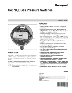 68-0286 - C437D,E Gas Pressure Switches