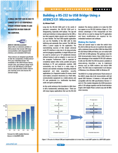 Building a RS-232 to USB Bridge Using a AT89C5131