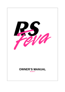 OWNER`S MANUAL