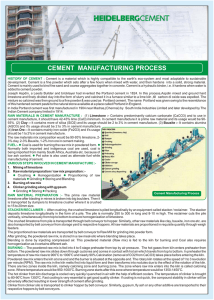Cement Manufacturing Process - HeidelbergCement India Limited