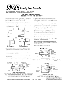 INSTALLATION INSTRUCTIONS SERIES 1510, 1570, 1580 EMLOCK