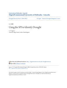 Using the SPI to Identify Drought - DigitalCommons@University of