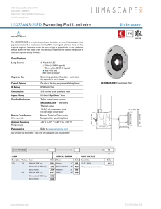 Underwater LS333ANS-2LED Swimming Pool Luminaire