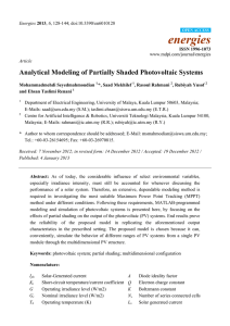 Analytical Modeling of Partially Shaded Photovoltaic Systems