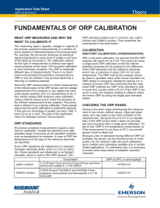 FUNDAMENTALS OF ORP CALIBRATION