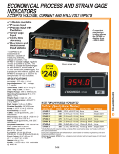 DP460 : Economical Process and Strain Gage Indicators, Accepts