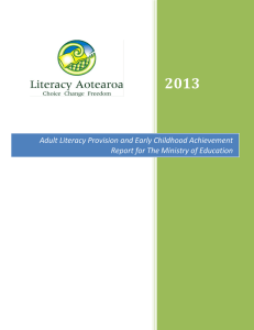 Adult Literacy Provision and Early Childhood