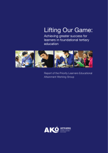 Lifting our game: Achieving greater success for