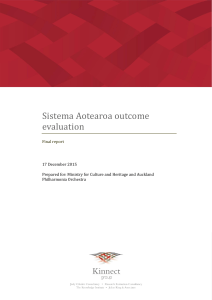 Sistema Aotearoa outcome evaluation