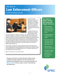 Law Enforcement Officers - Suicide Prevention Resource Center