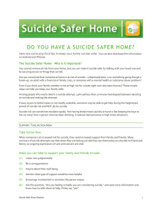 DO YOU HAVE A SUICIDE SAFER HOME?