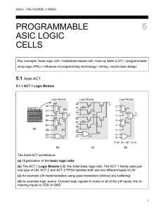 PROGRAMMABLE ASIC LOGIC CELLS 5