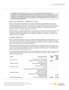 Mutual fund distributions - Sun Life Global Investments