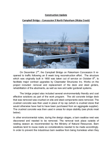 Construction Update Campbell Bridge