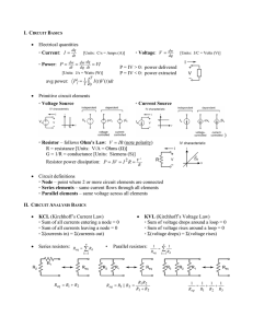 Circuit Analysis Basics