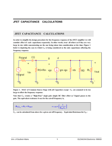 JFET Amp Capacitance Calculations