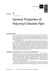 General Properties of Polyvinyl Chloride Pipe