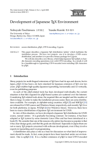 Development of Japanese TEX Environment