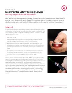 Laser Pointer Safety Testing Service