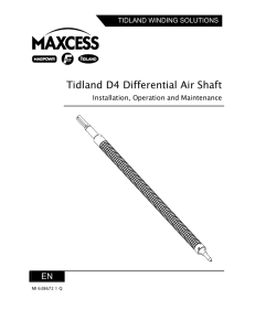 Model D4 Differential Shaft User Manual: Tidland