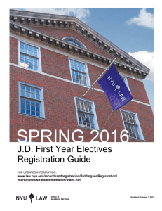 First-Year Electives Guide