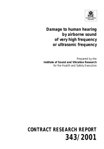 Damage to human hearing by airborne sound of very high frequency