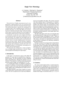 Single View Metrology