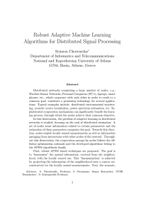 Robust Adaptive Machine Learning Algorithms for Distributed Signal