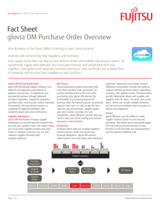 Fact Sheet glovia OM Purchase Order Overview