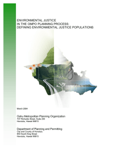 environmental justice in the ompo planning process