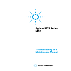 5975 Series MSD Troubleshooting and Maintenance Manual