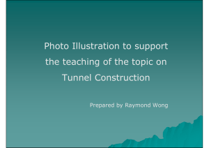 Photo Illustration to support the teaching of the topic on Tunnel