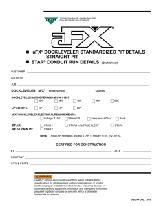 aFX® DOCKLEVELER STANDARDIZED PIT DETAILS – STRAIGHT