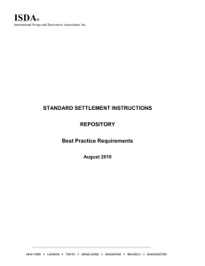 standard settlement instructions