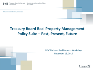 Treasury Board Real Property Management Policy Suite – Past