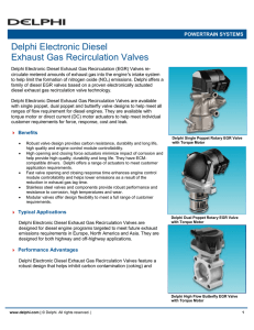 Delphi Electronic Diesel Exhaust Gas Recirculation Valves