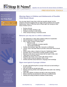 Warning Signs in Children and Adolescents