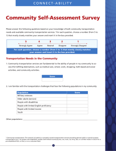 Community Self-Assessment Survey