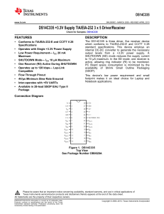 DS14C335 +3.3V Supply TIA/EIA-232 3 x 5 Driver/Receiver (Rev. C)