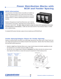 Power Distribution Blocks with SCCR and Feeder Spacing