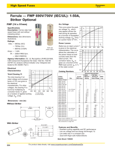 Ferrule — FWP 690V/700V (IEC/UL): 1