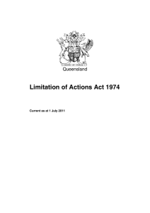 Limitation of Actions Act 1974