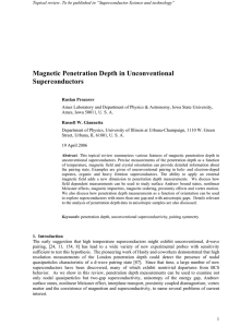 Magnetic Penetration Depth in Unconventional Superconductors