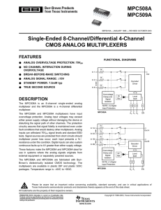 MPC508, MPC509: Single-Ended 8-Chan/Differential 4