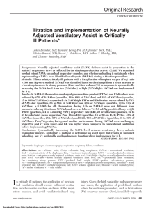 Titration and Implementation of Neurally Adjusted Ventilatory Assist