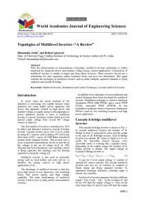 Topologies of Multilevel Inverter