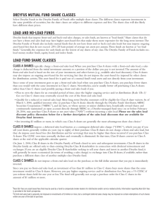 dreyfus mutual fund share classes load and no