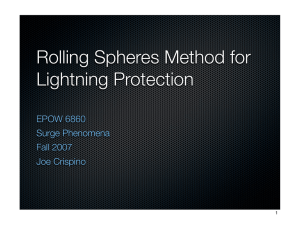 Rolling Sphere Method for Lightning Protection