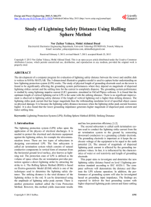 Study of Lightning Safety Distance Using Rolling Sphere Method