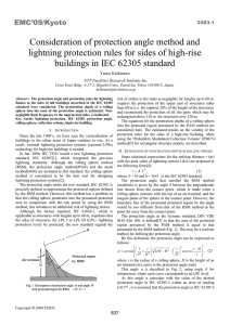 Consideration of protection angle method and lightning protection
